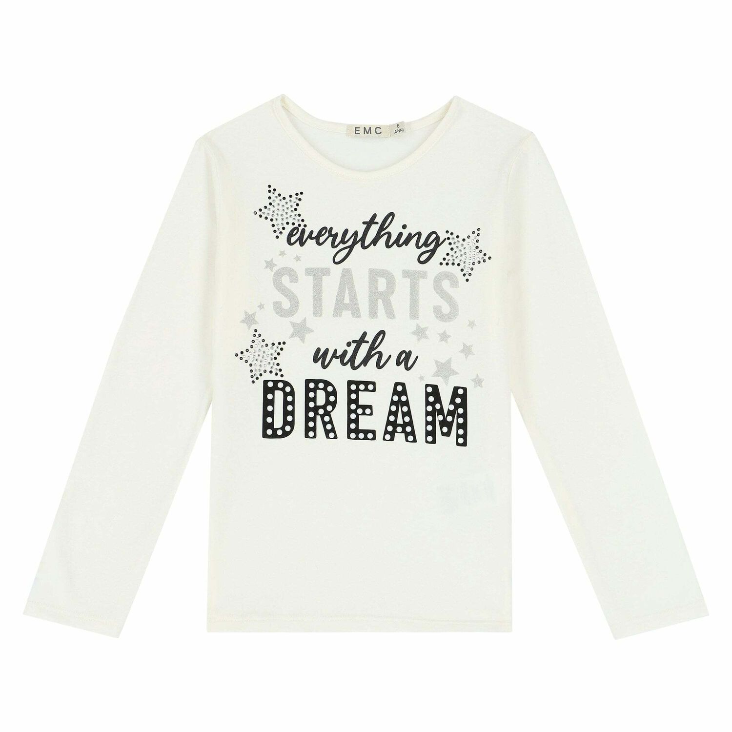 Girls Ivory Top & Black Tulle Skirt Set, 1, hi-res