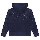 Girls Navy Blue Embellished Tracksuit, 1, hi-res