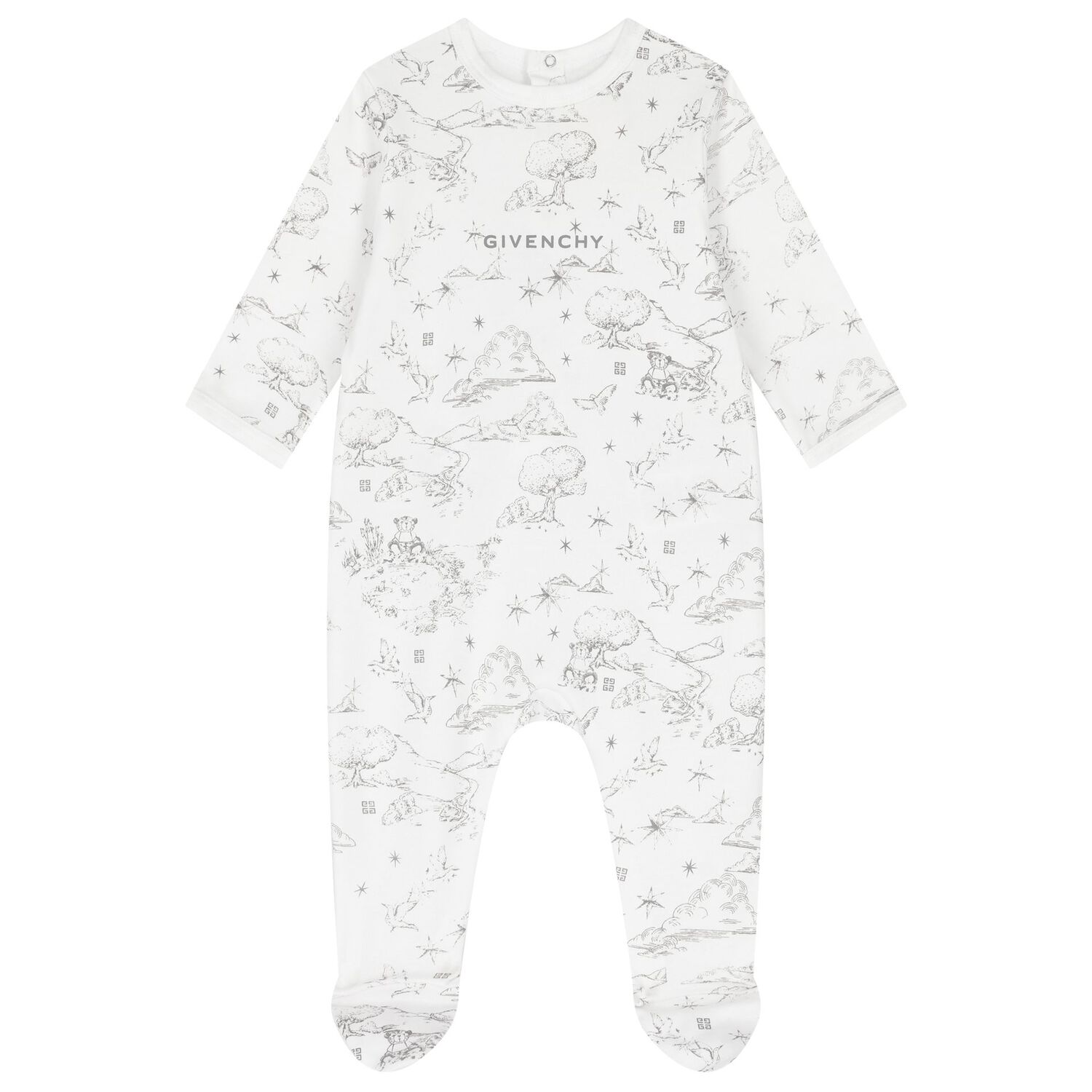 White & Grey Logo Babygrow Gift Set, 1, hi-res