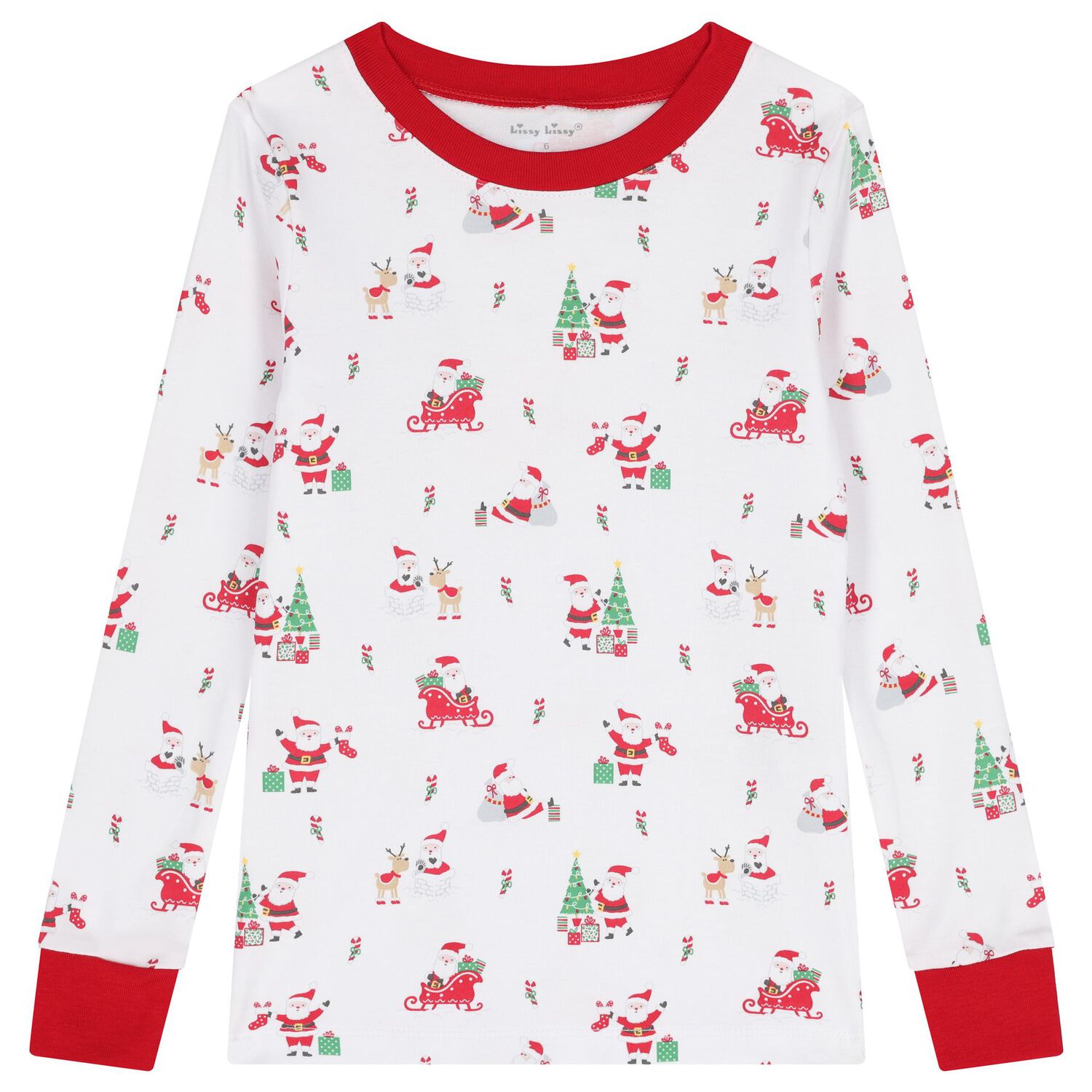 بيجامات  باللونين الأبيض والأحمر, 1, hi-res image number null