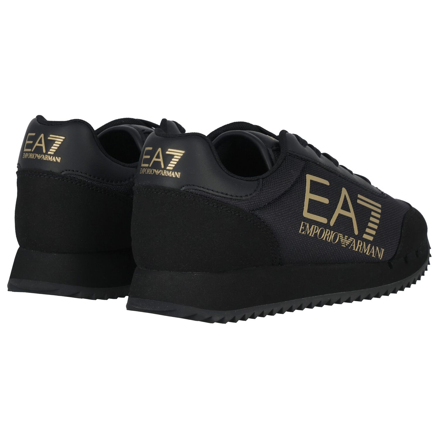Black Logo Trainers, 1, hi-res