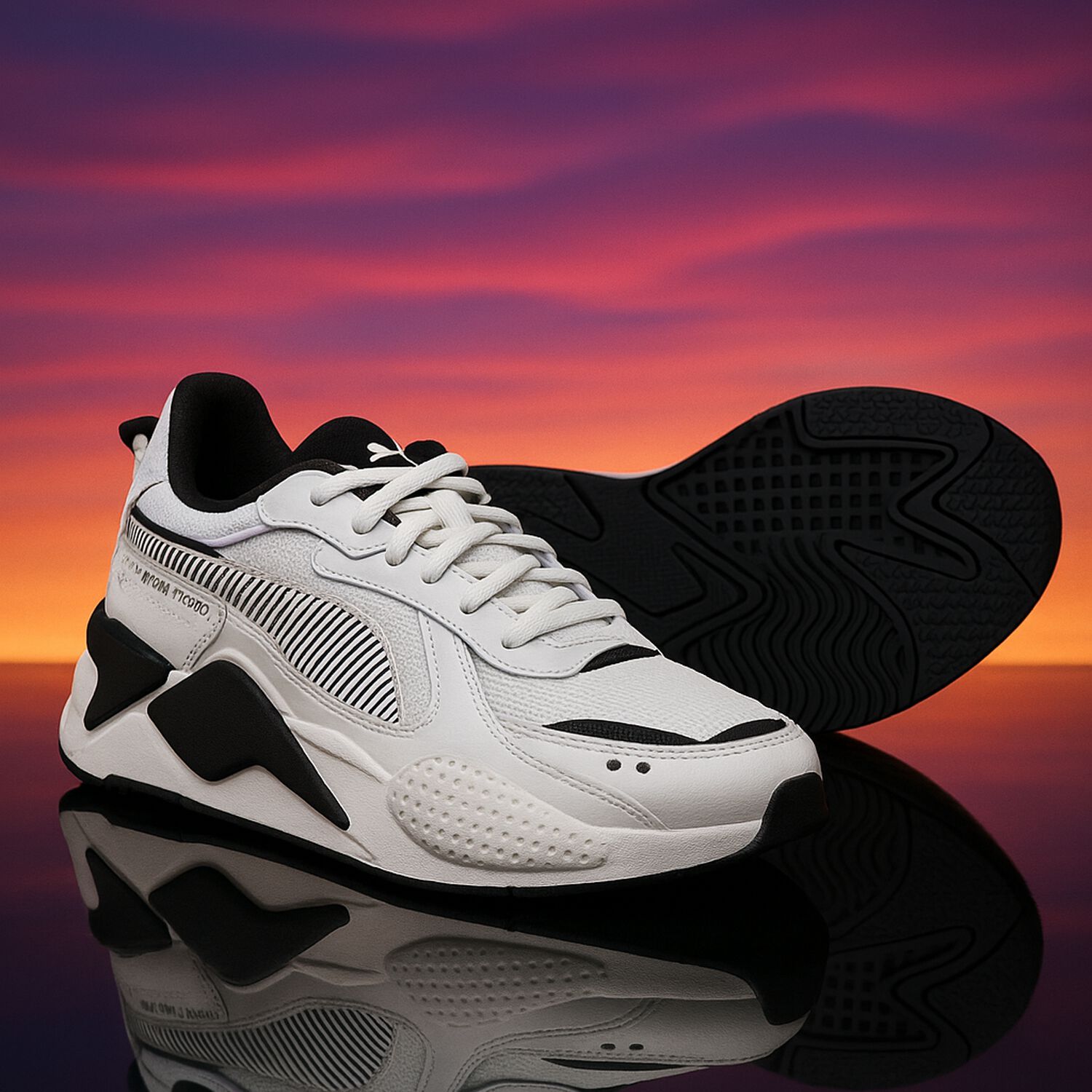 White & Black RS-X Jr Trainers, 1, hi-res