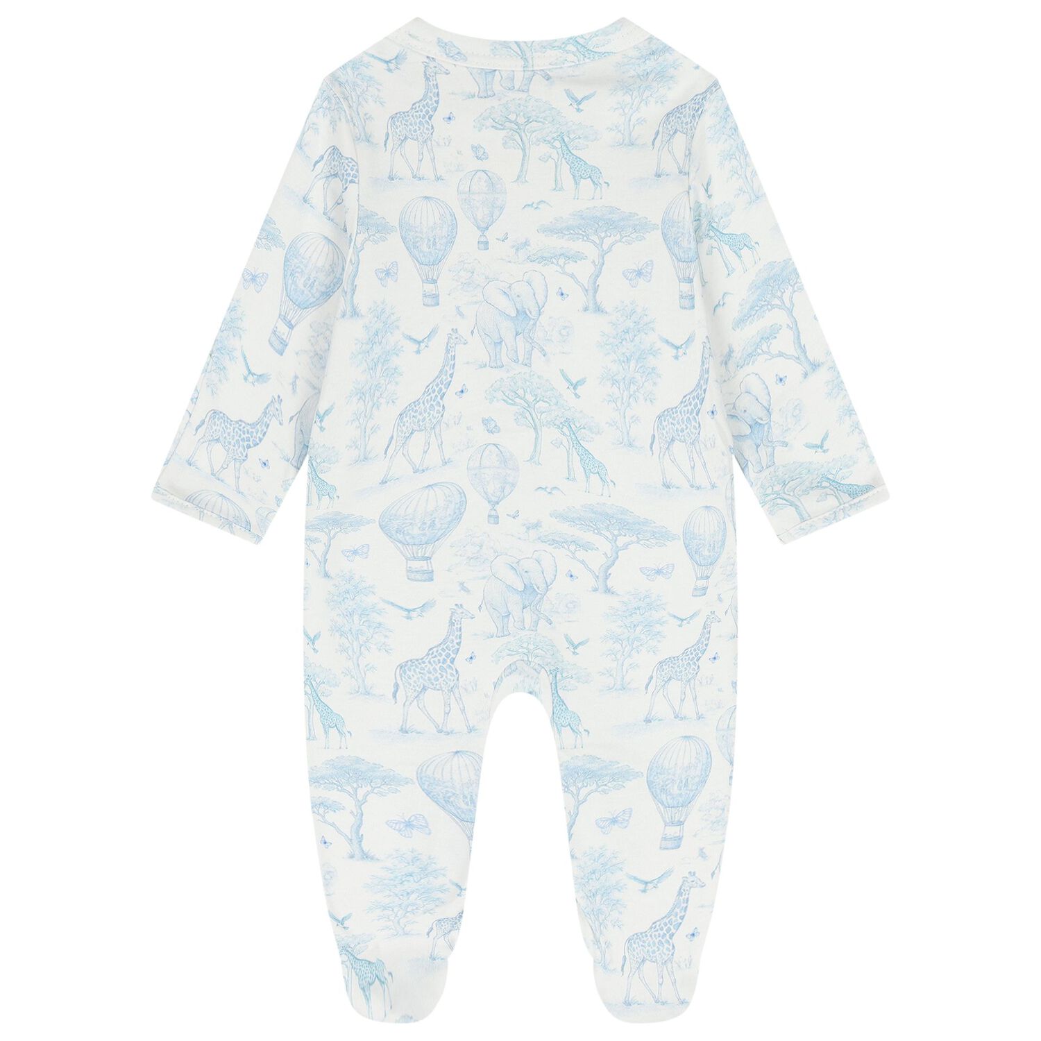 Baby Boys White & Blue Africa Babygrow Gift Set, 1, hi-res