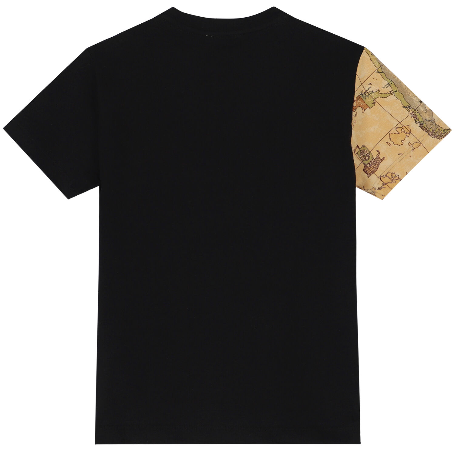 Boys Black & Beige Geo Map T-Shirt, 1, hi-res