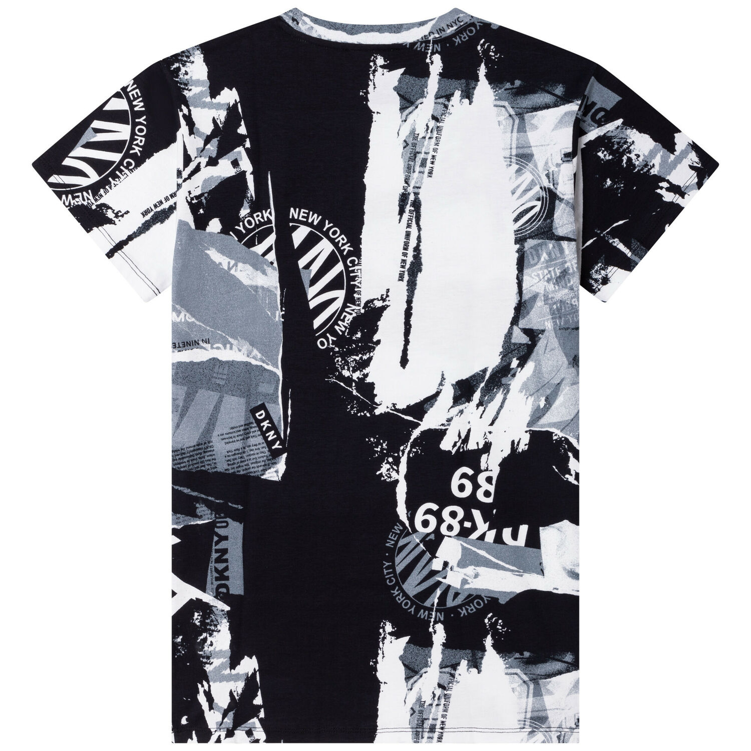 فستان بالشعار باللون الأبيض والأسود, 1, hi-res