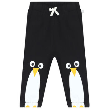 Younger Boys Black Penguin Joggers