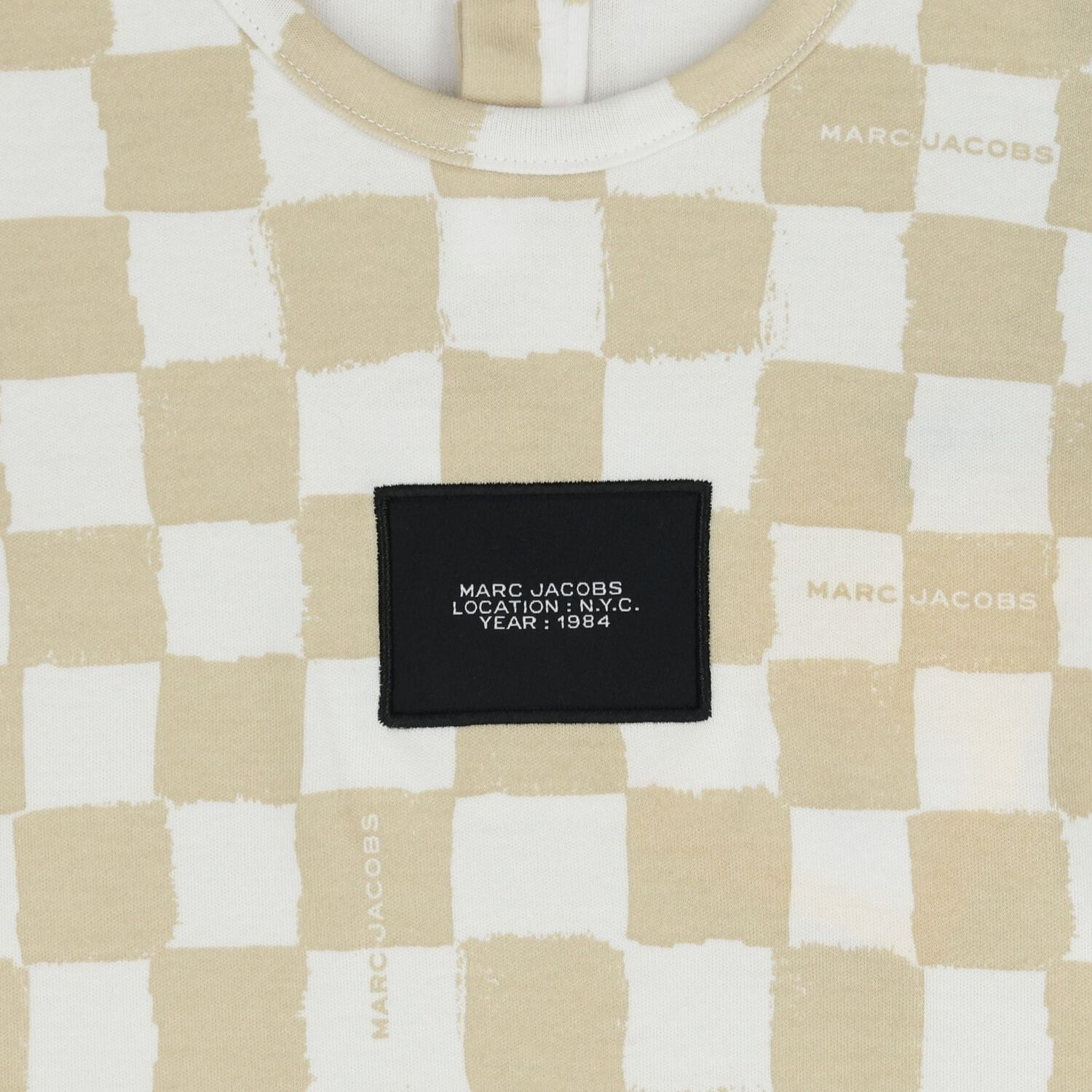 Younger Beige & White Check Shorts Set, 1, hi-res