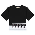 Girls Black Logo T-Shirt, 1, hi-res