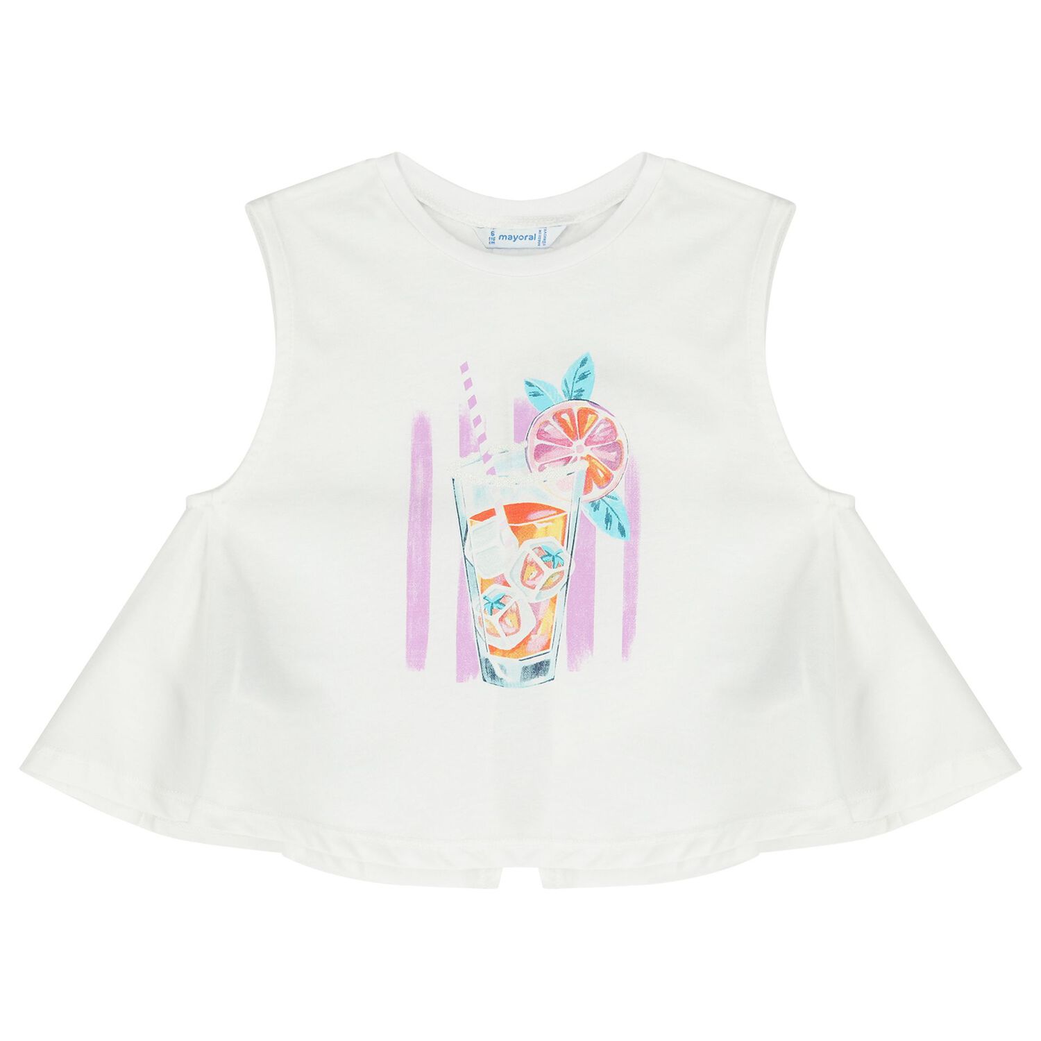 Girls White & Purple Shorts Set, 2, hi-res