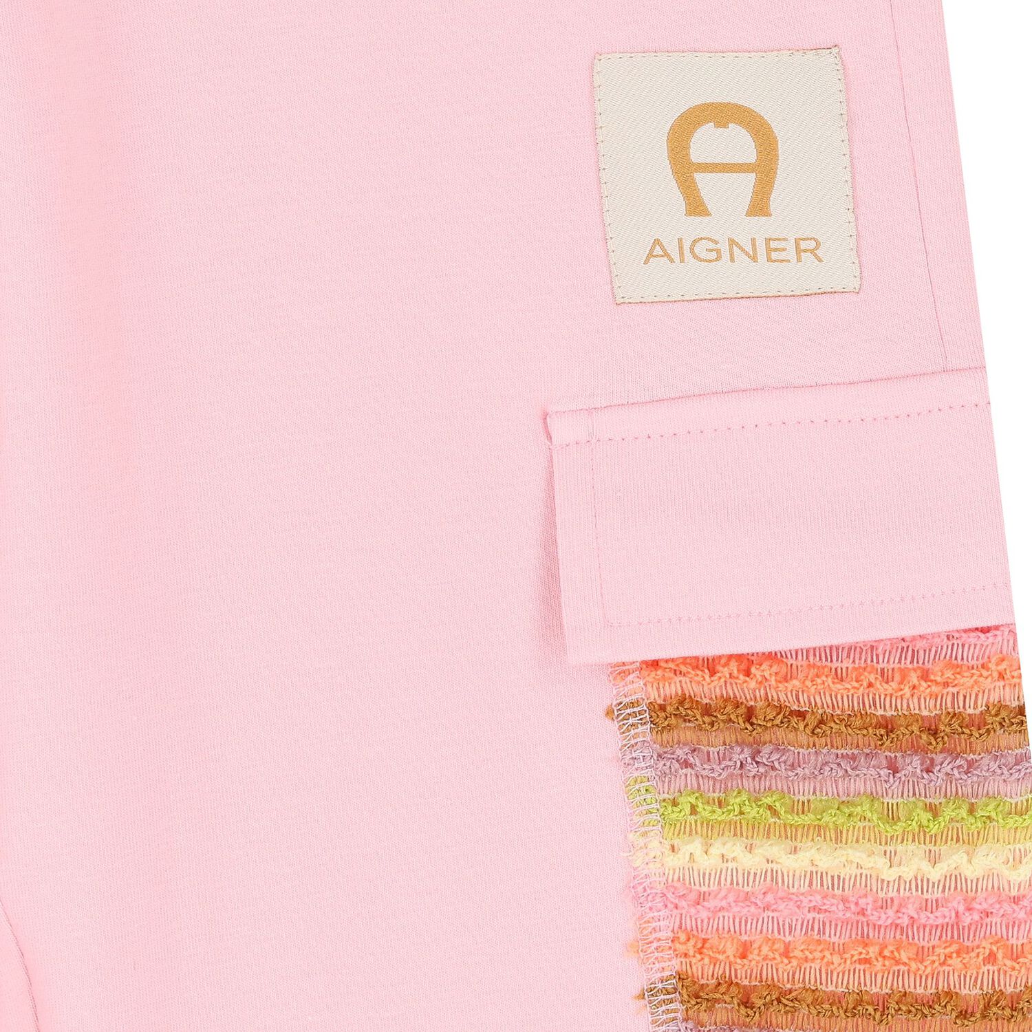 بنطلون بنات بالشعار باللون الوردي, 1, hi-res image number null