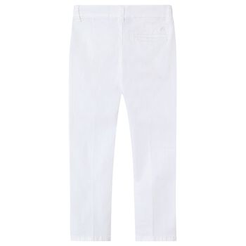 Boys White Chino Trousers