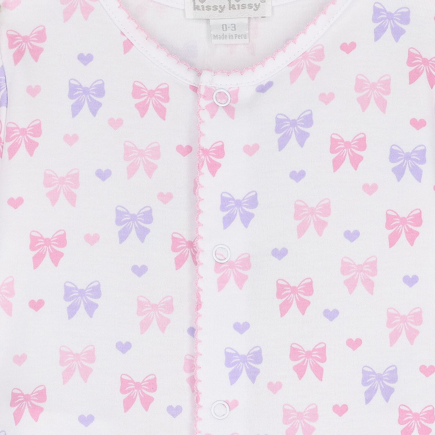 Baby Girls White Billowy Bows Babygrow, 1, hi-res image number null