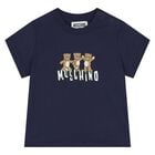 Younger Navy Blue Teddy Bear Logo T-Shirt, 3, hi-res