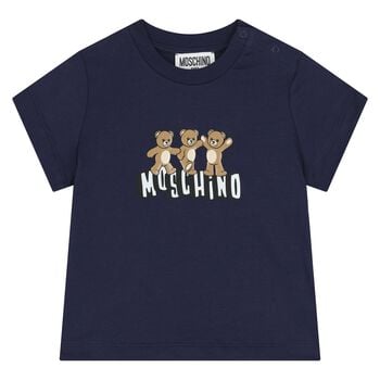 Younger Navy Blue Teddy Bear Logo T-Shirt