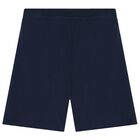 Boys Yellow & Navy Blue Smiley Shorts Set, 1, hi-res