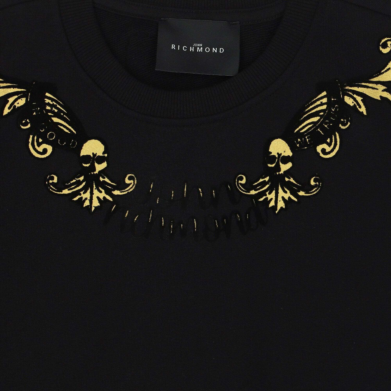 Girls Black Logo Sweatshirt, 1, hi-res