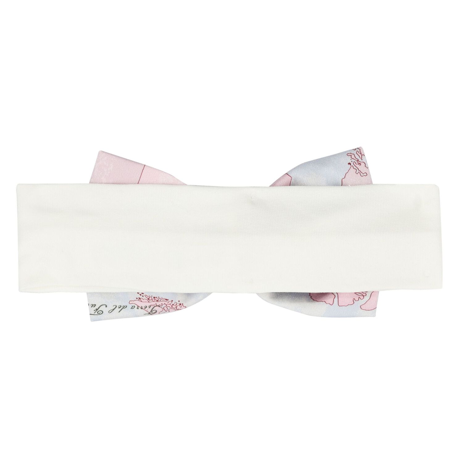 Baby Girls Ivory & Pink Geo Map Bow Headband, 1, hi-res image number null