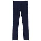 Girls Navy Logo Leggings, 1, hi-res