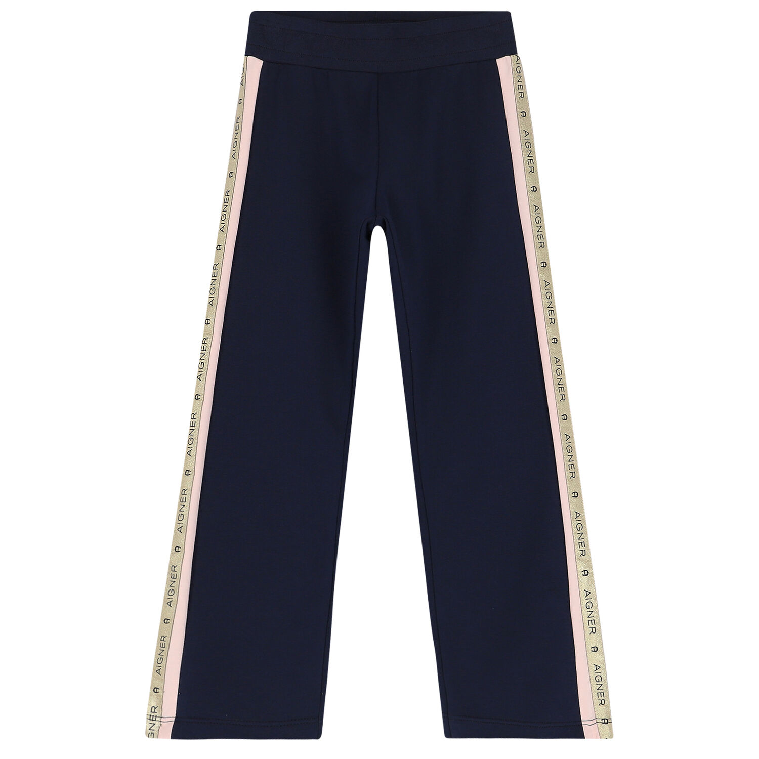 Girls Pink & Navy Logo Tracksuit, 1, hi-res