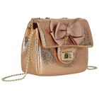 Girls Rose Gold Bow Handbag, 3, hi-res