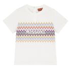 Younger Boys White Logo T-Shirt, 1, hi-res