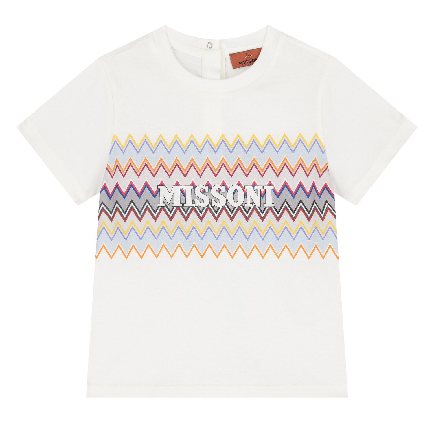 Younger Boys White Logo T-Shirt, 1, hi-res