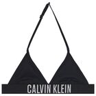 مايوه بكيني بنات بالشعار باللون الأسود, 1, hi-res