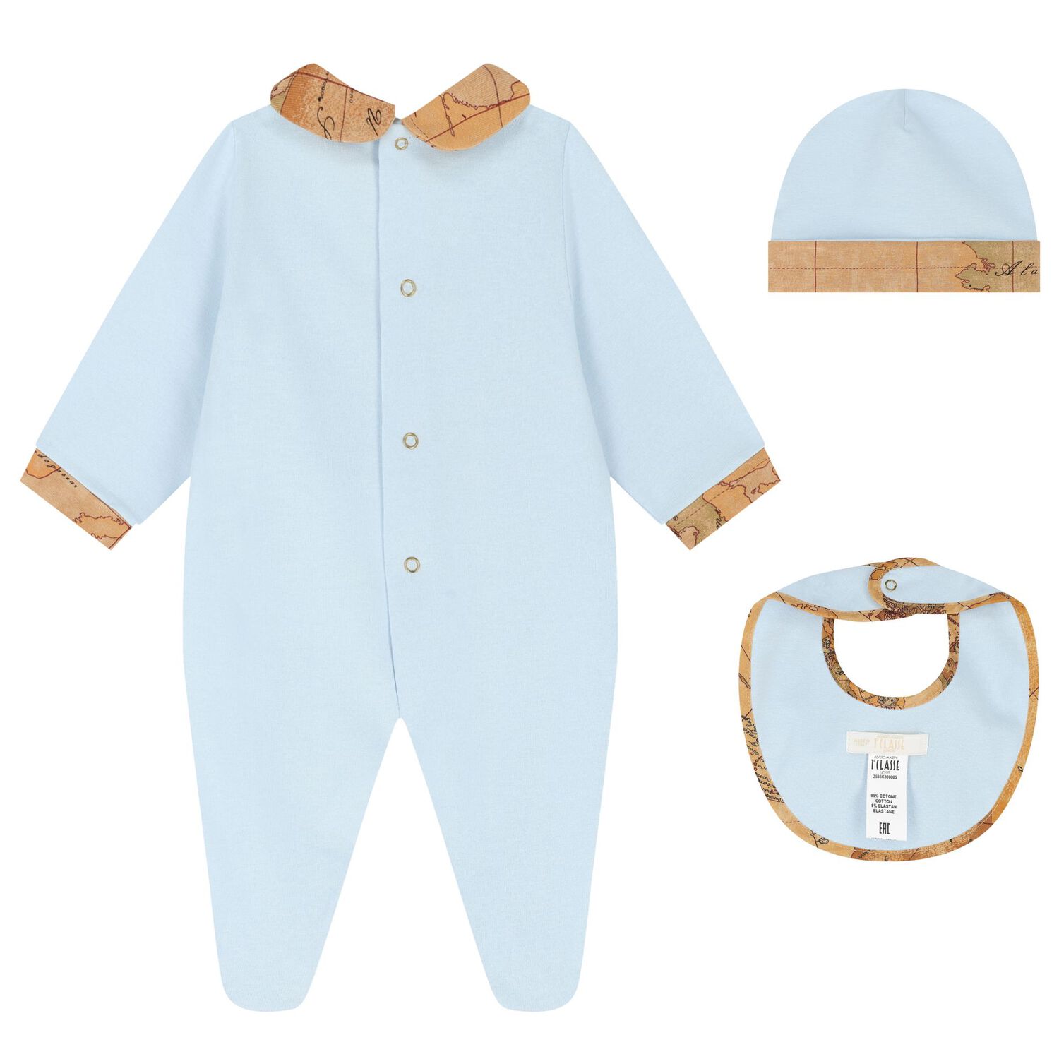 طقم هدايا افارول للأولاد بطبعة الخريطة باللونين الأزرق والبيج, 2, hi-res