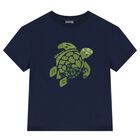 Boys Navy Blue Turtle T-Shirt, 1, hi-res