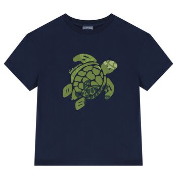 Boys Navy Blue Turtle T-Shirt