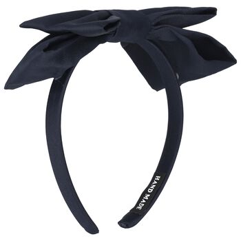 Girls Navy Blue Bow Headband