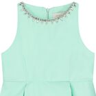 Girls Mint Green Sleeveless Dress, 1, hi-res