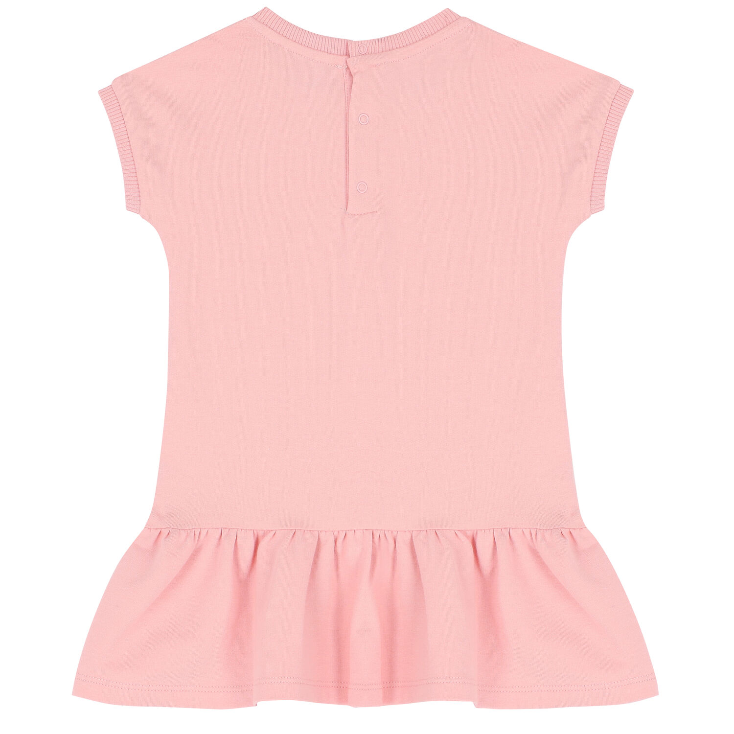 Younger Girls Pink Teddy Bear Logo Dress, 2, hi-res image number null