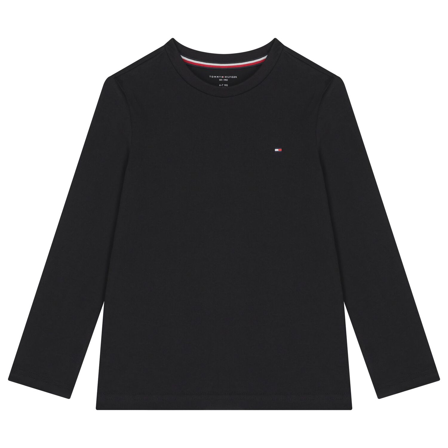 Boys Black & Grey Cotton Logo Long Sleeve Top( 2-Pack ), 2, hi-res