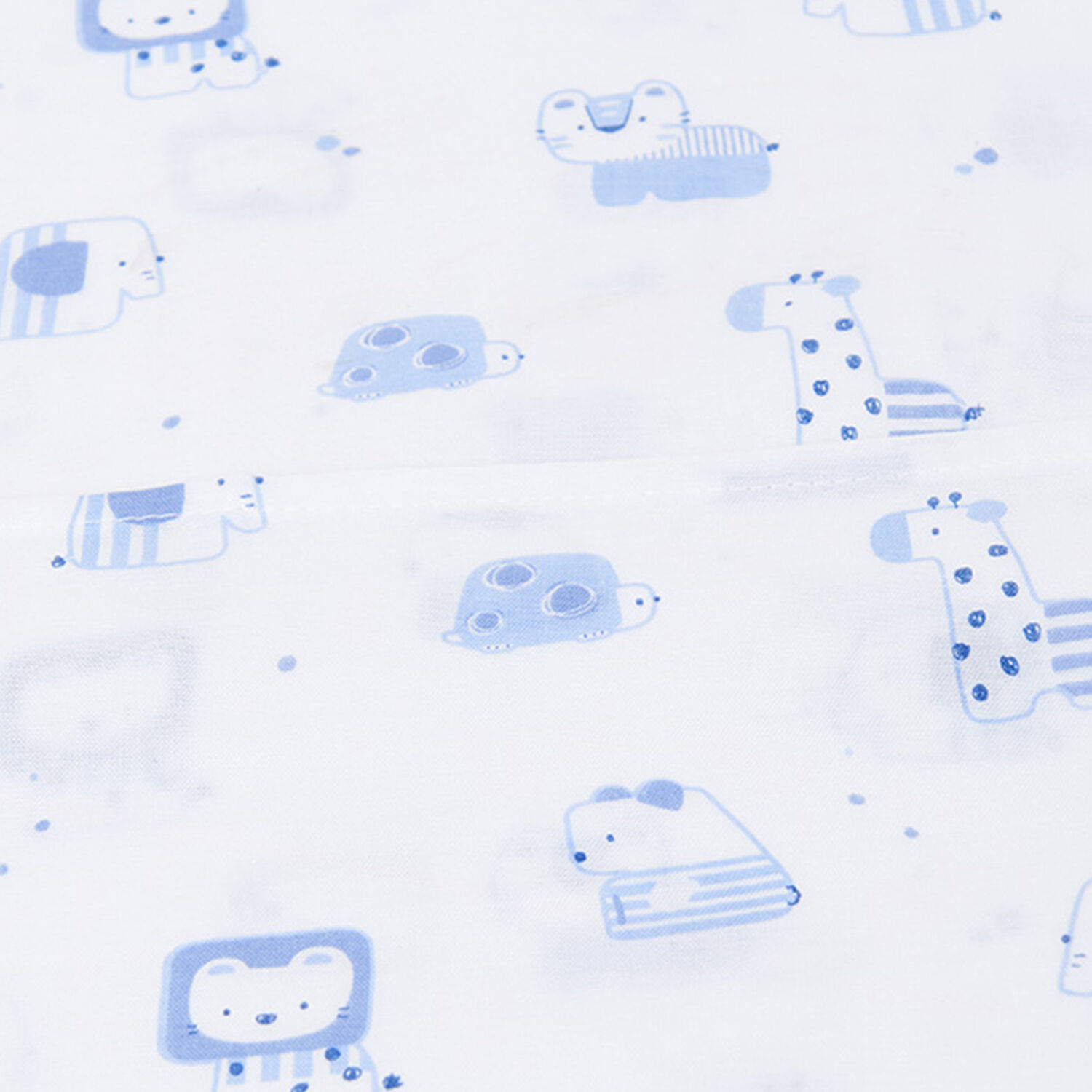 Baby Boys White & Blue Muslin, 2, hi-res image number null