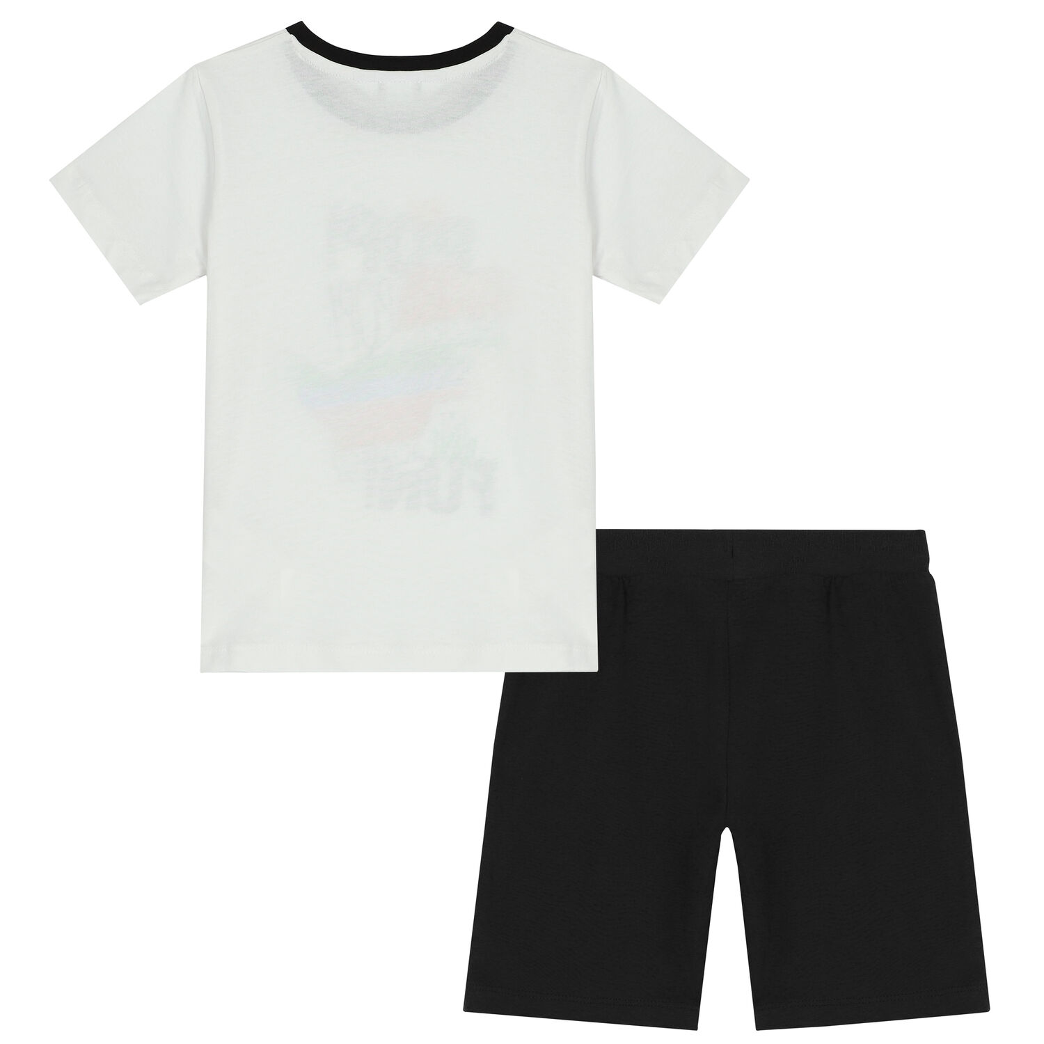 Boys White & Black Dinosaur Shorts Set, 1, hi-res