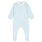 Baby Boys Blue Teddy Bear Babygrow Set, 1, hi-res