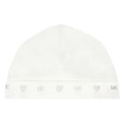 طقم بنات هدايا أفرول بالشعار باللون العاجي والفضي, 1, hi-res