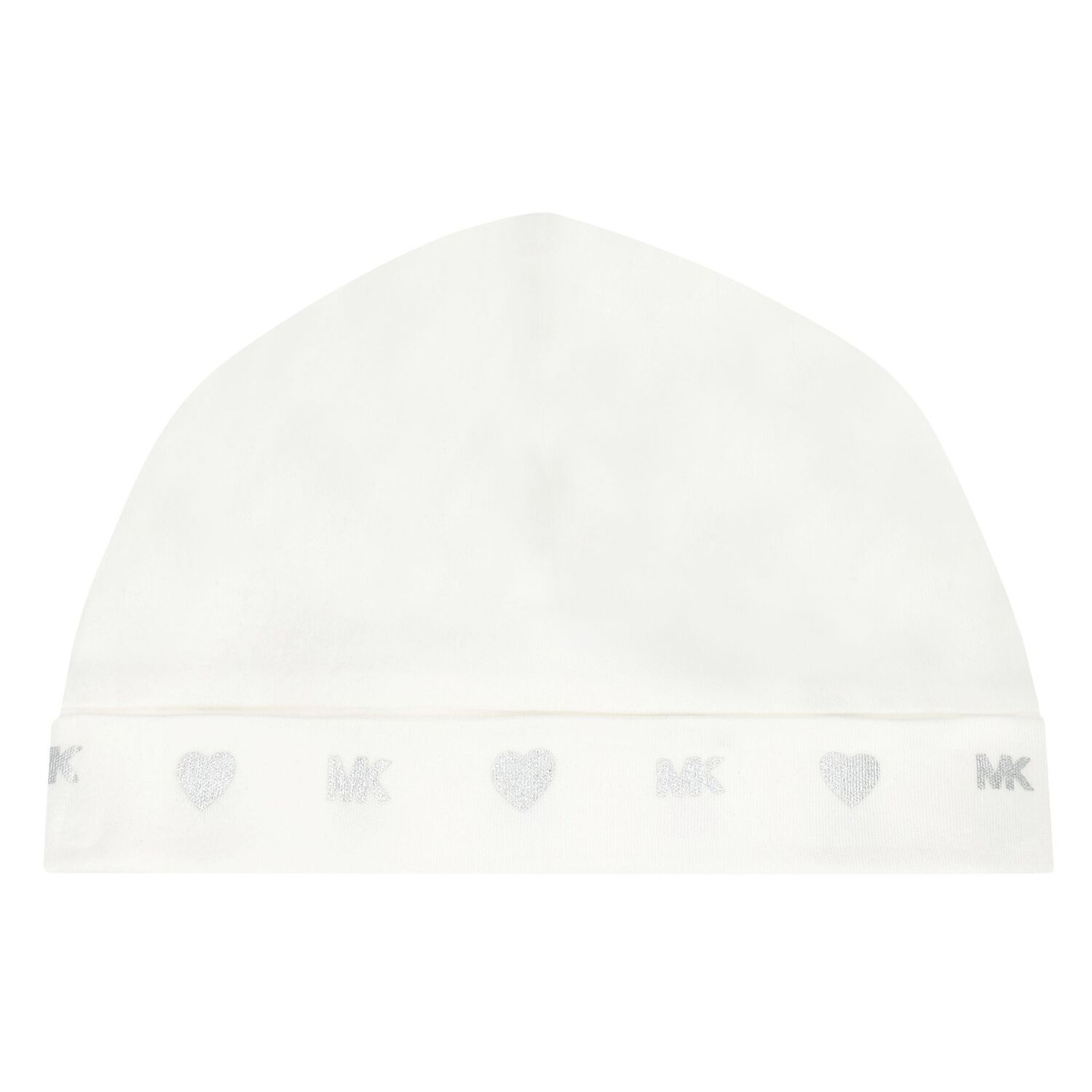 طقم بنات هدايا أفرول بالشعار باللون العاجي والفضي, 1, hi-res