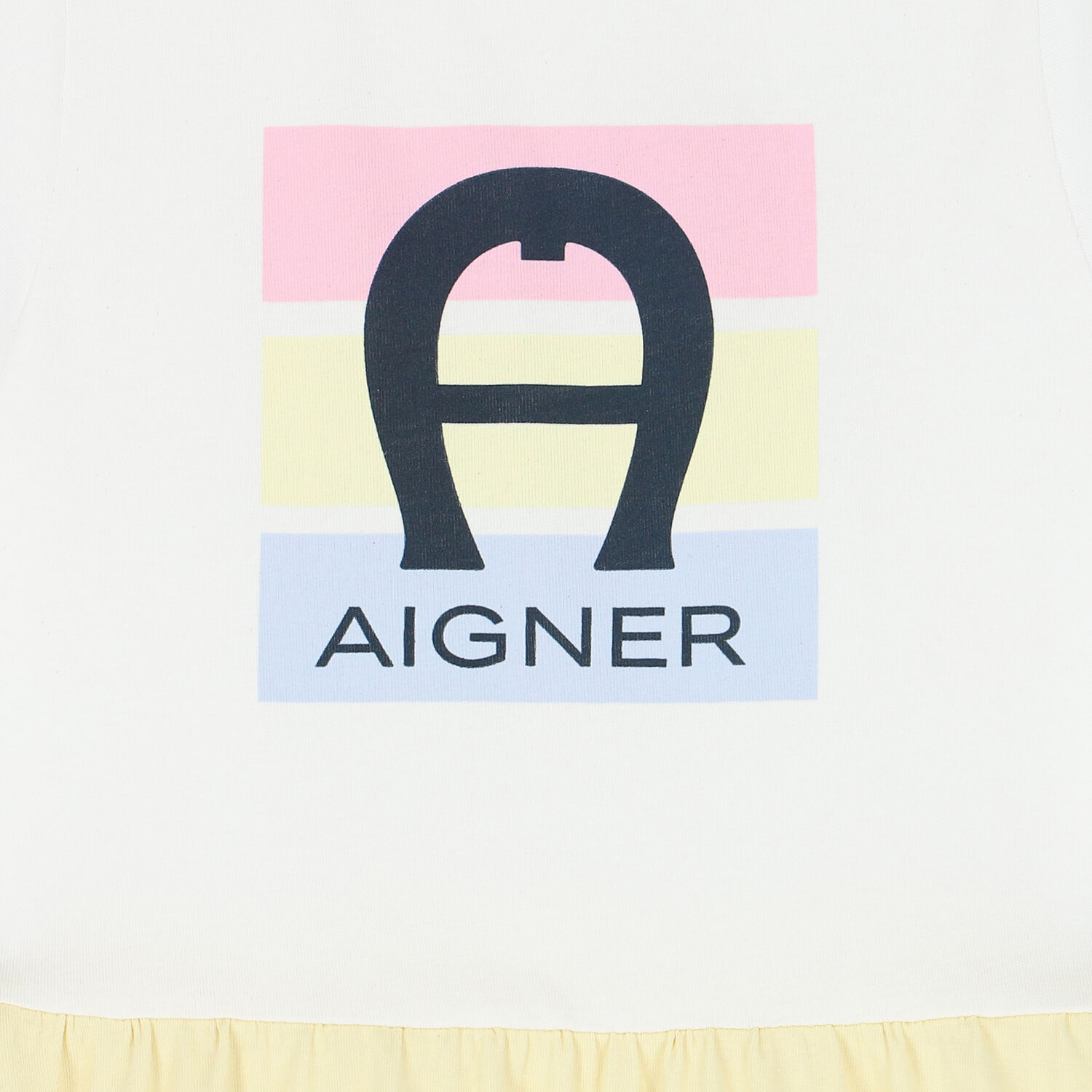 Girls Pink & White Logo Dress, 1, hi-res