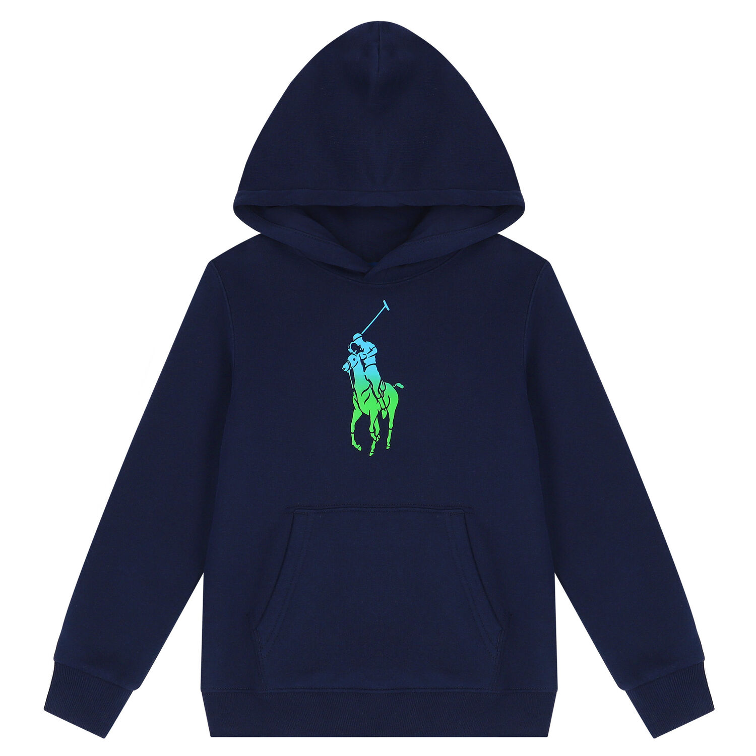 Boys Navy Logo Hooded Top, 1, hi-res image number null