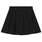 Girls Black Pleated Skirt, 1, hi-res