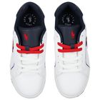 Boys White Logo Trainers, 1, hi-res