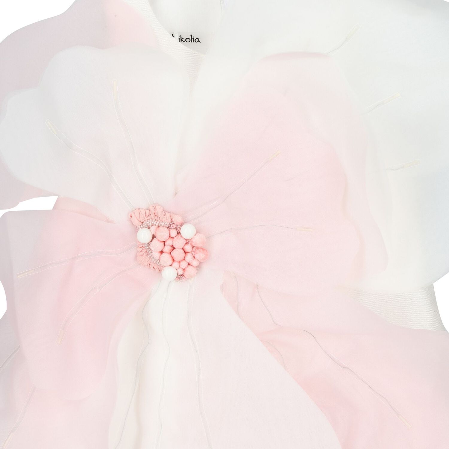 Girls White & Pink Logo Flower Dress, 1, hi-res image number null
