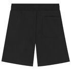 Boys Black Logo Shorts, 1, hi-res