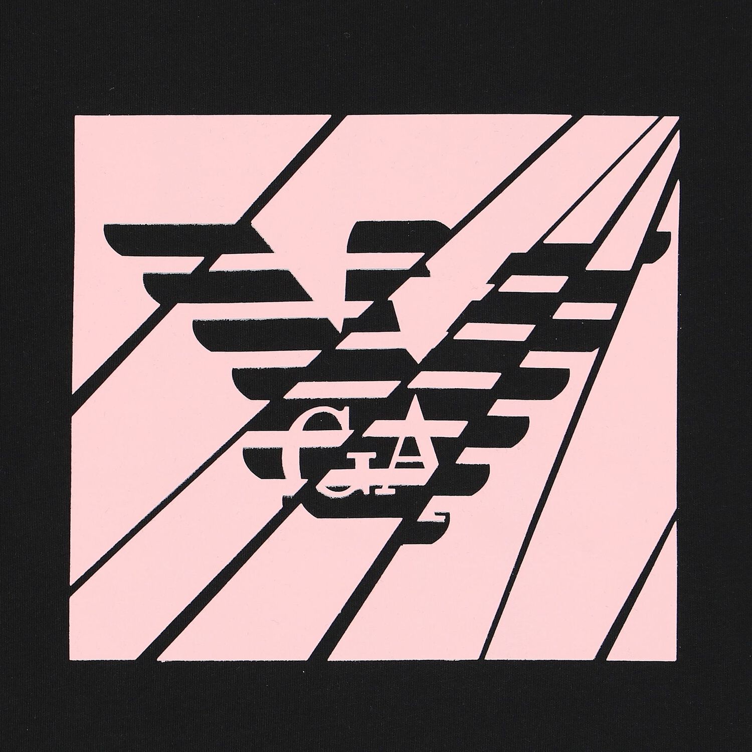 توب بنات بأكمام بالشعار باللون الأسود والوردى, 1, hi-res