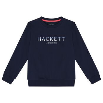 Boys Navy Blue Logo Sweatshirt