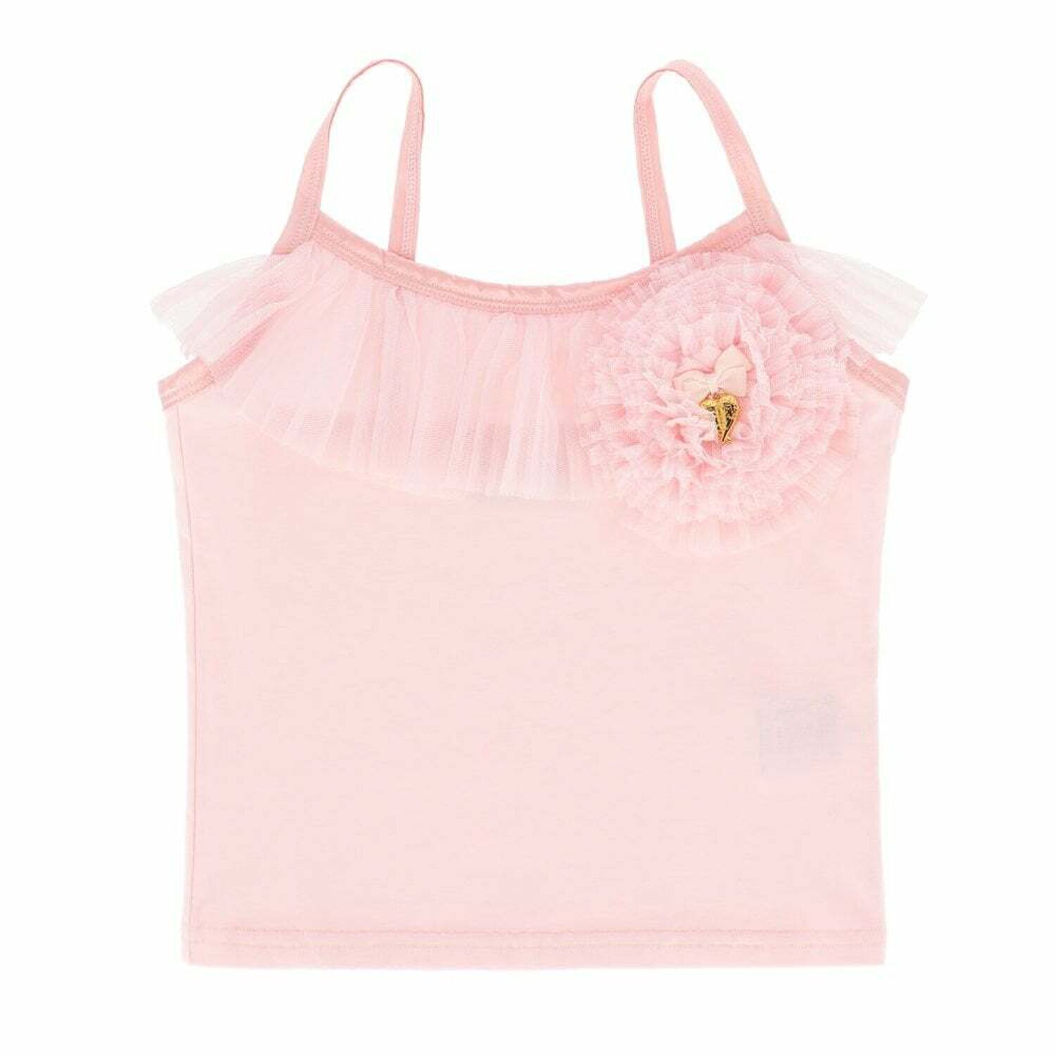 Girls Pink Sleeveless Top, 2, hi-res