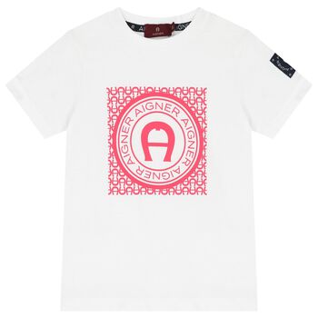 Boys White Logo T-Shirt