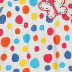 Girls White Polka Dot Dress, 1, hi-res